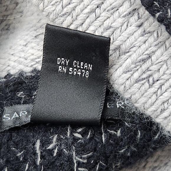 Sarah Spencer Sweater Womens Medium Gray Mock Neck Angora Marled Chunky Knit - Picture 14 of 14